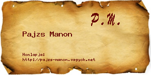 Pajzs Manon névjegykártya